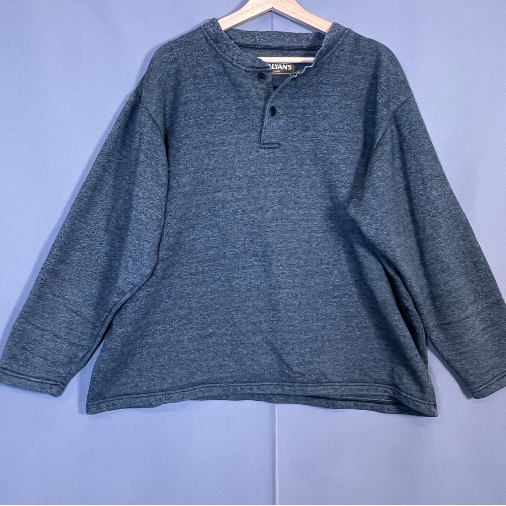 Galyan's Gray Fleece Lined Top Button Men’s szL longsleeve shirt Hunting Outdoor
